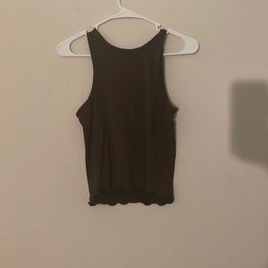Dark brown tank top, medium